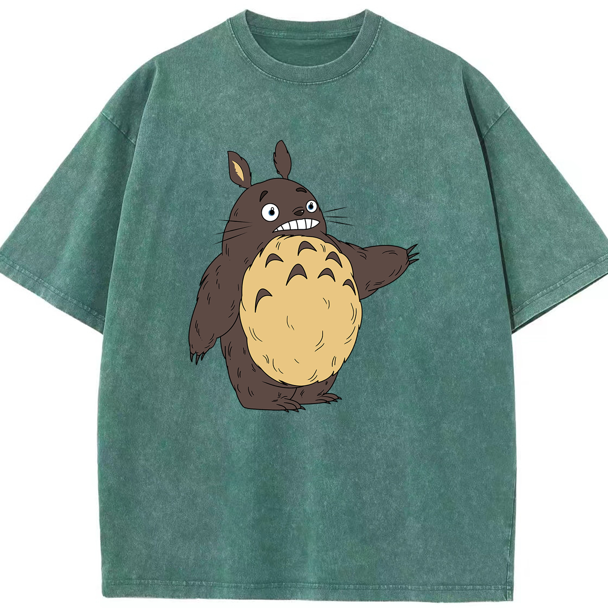 （画像用） となりのトトロ 草壁メイ 草壁サツキ My Neighbor Totoro Satsuki Kusakabe Mei Kusakabe 綿100% ヴィンテージ風 半袖Tシャツ（フロントプリント）